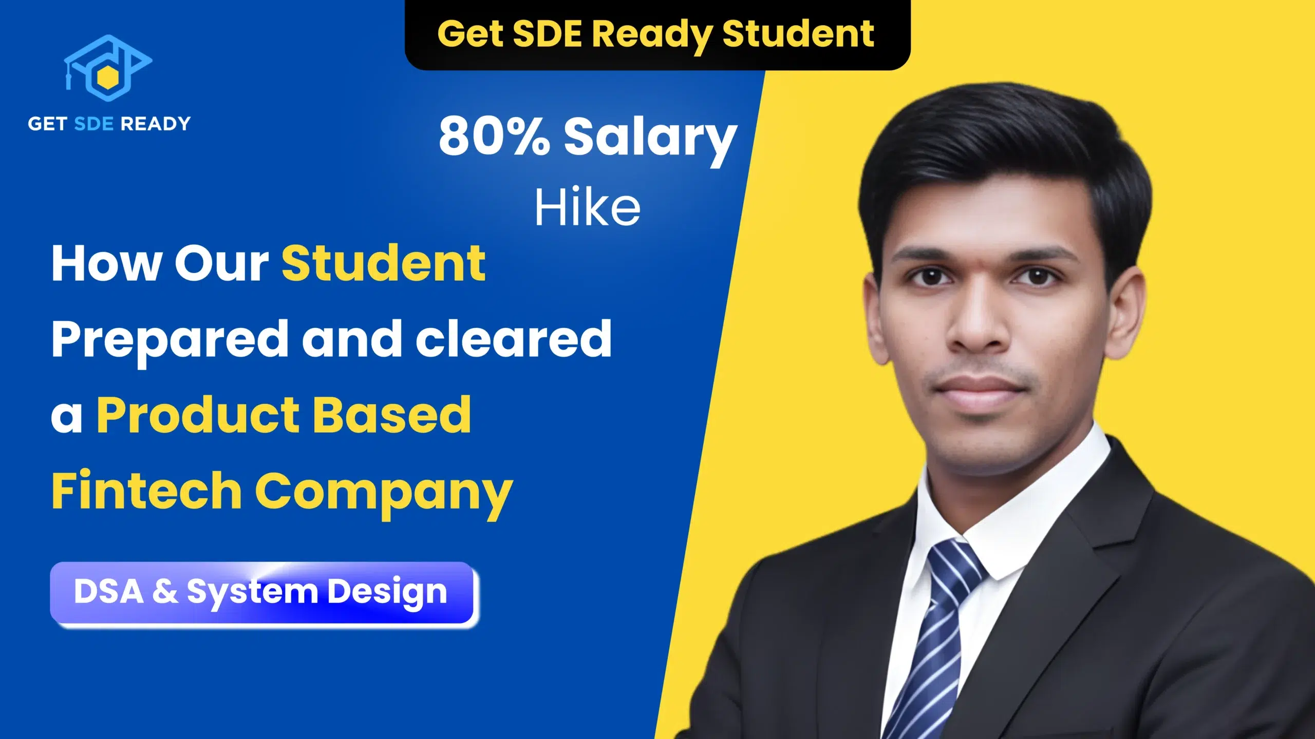  How Aniket prepared and cleared for Fintech company and got 80% hike | Get SDE Ready Success Story