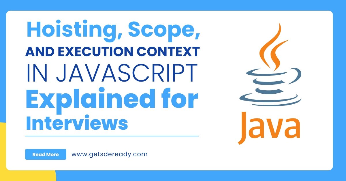 Hoisting,A Scope, and Execution Context in JavaScript Explained for Interviews